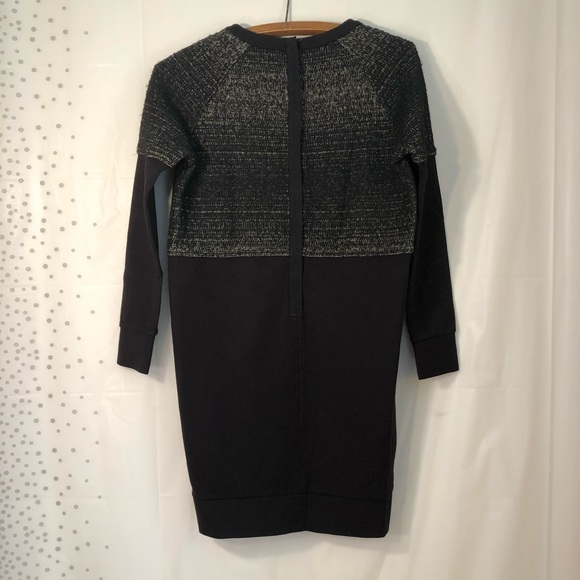 Madewell Ponte Verde Black Baseball Dress - Picture 5 of 8
